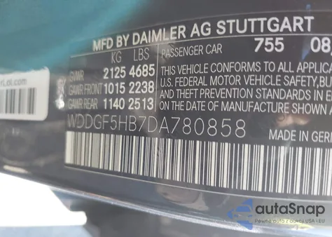 2013 Mercedes-Benz C 350 Sport from USA, damaged, VIN WDDGF5HB7DA780858